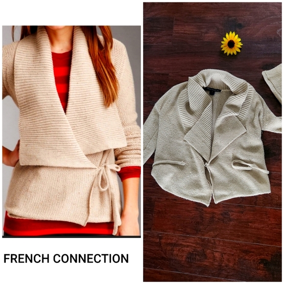 FRENCH CONNECTION WOOL CARDIGAN ♠️💜 - Picture 1 of 8